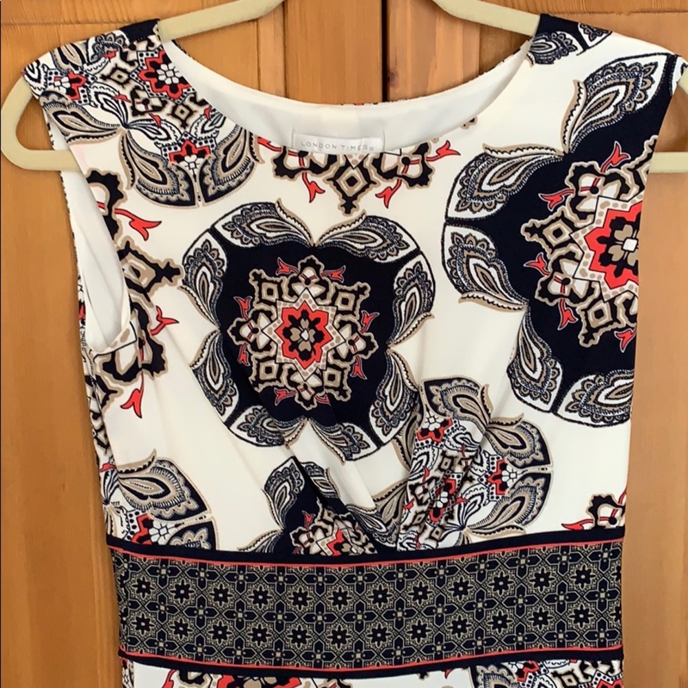 London Times sleeveless dress.